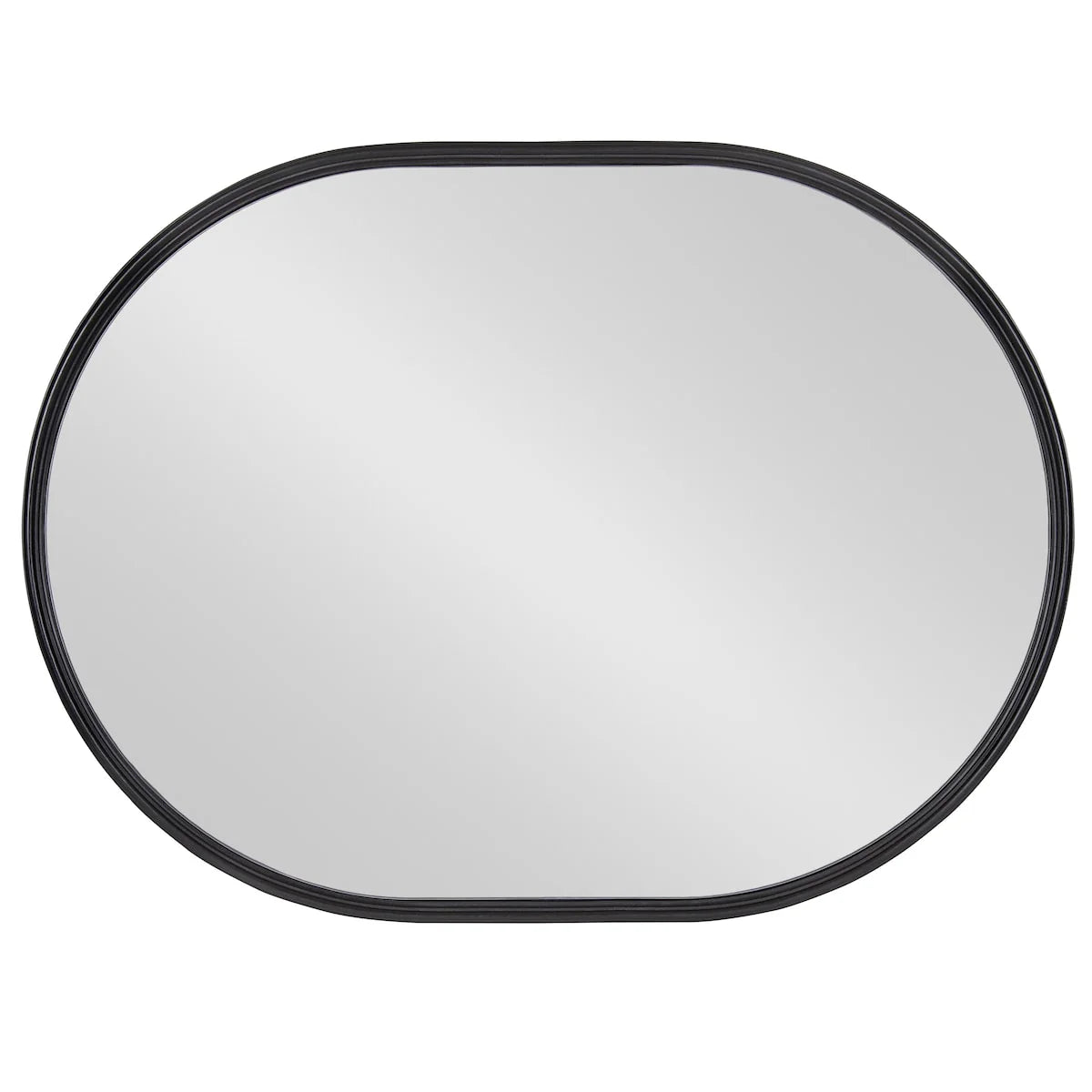 Modern Capsule Framed Wall Mirror, Decorative Oval Accent Mirror for Living Room, Bedroom and Entryway