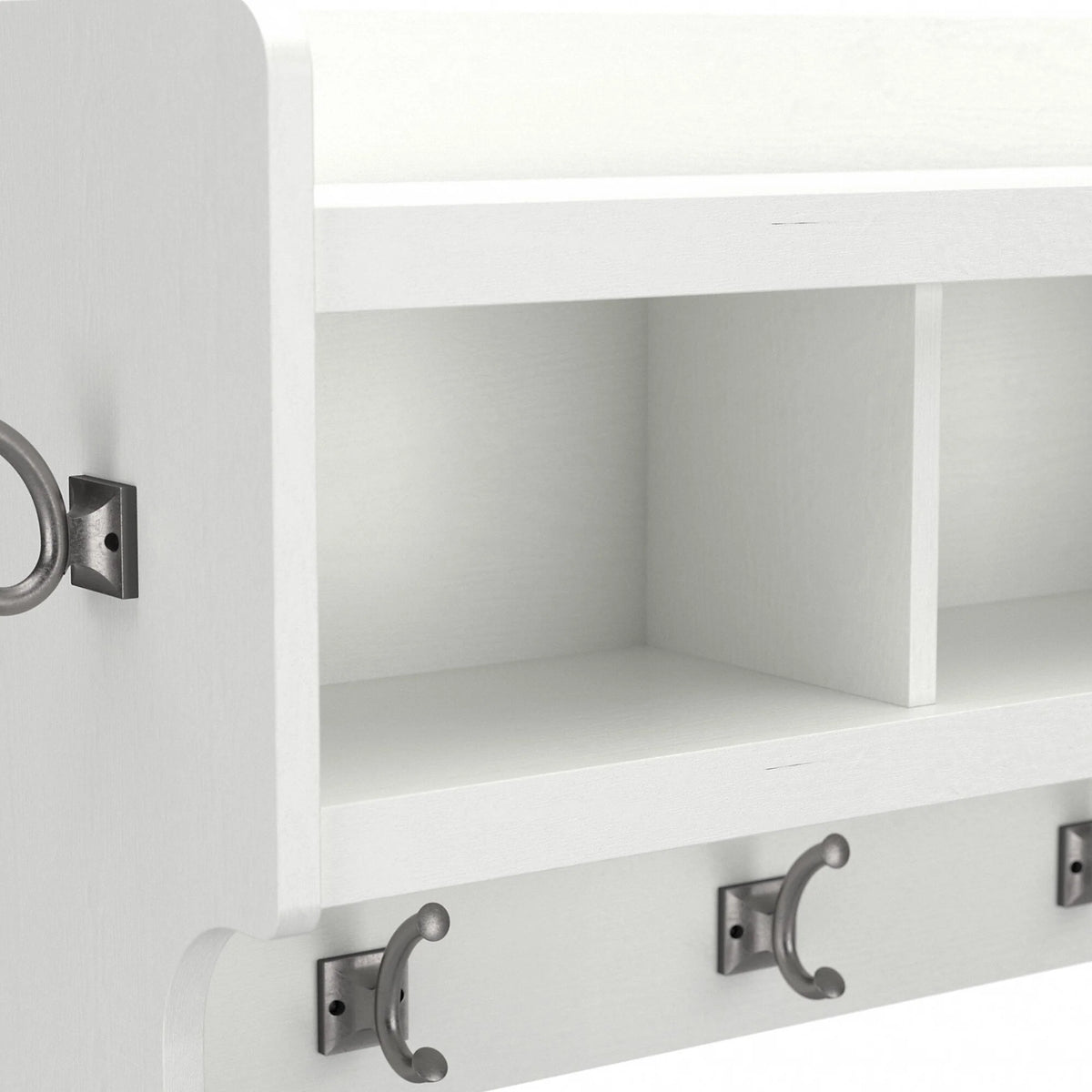 40 Inch Wall Mounted Coat Rack with Shelf, Wooden Entryway Storage and Hanging Organizer
