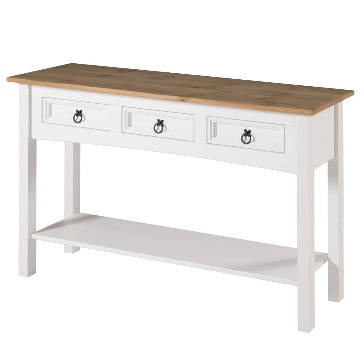Wood Console Table with 3 Drawers, Entryway Hallway Storage and Display Table for Home