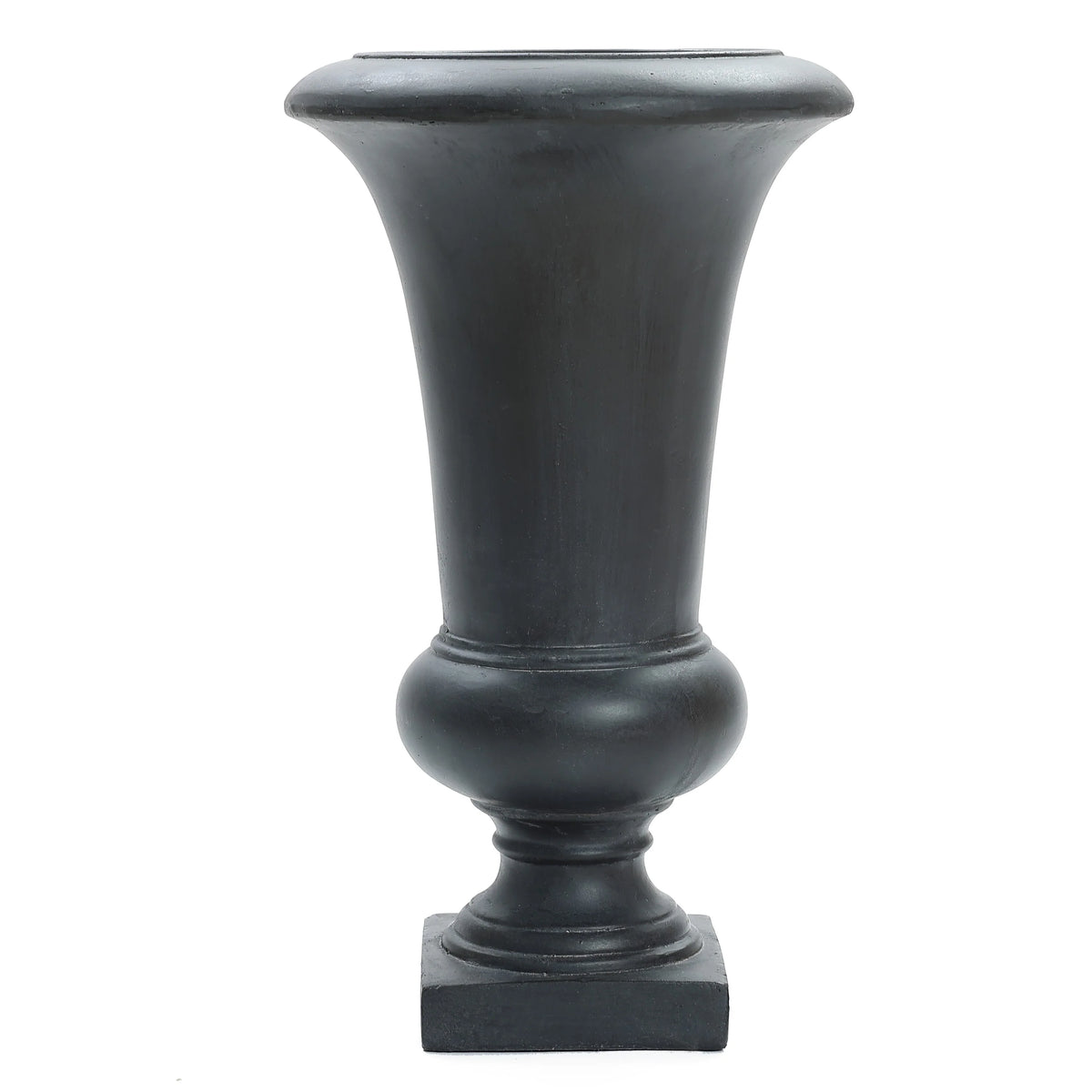 22.75" Tall Handmade Fiber Stone Urn Planter Pot, Decorative Outdoor Garden Flower Container for Patio and Home