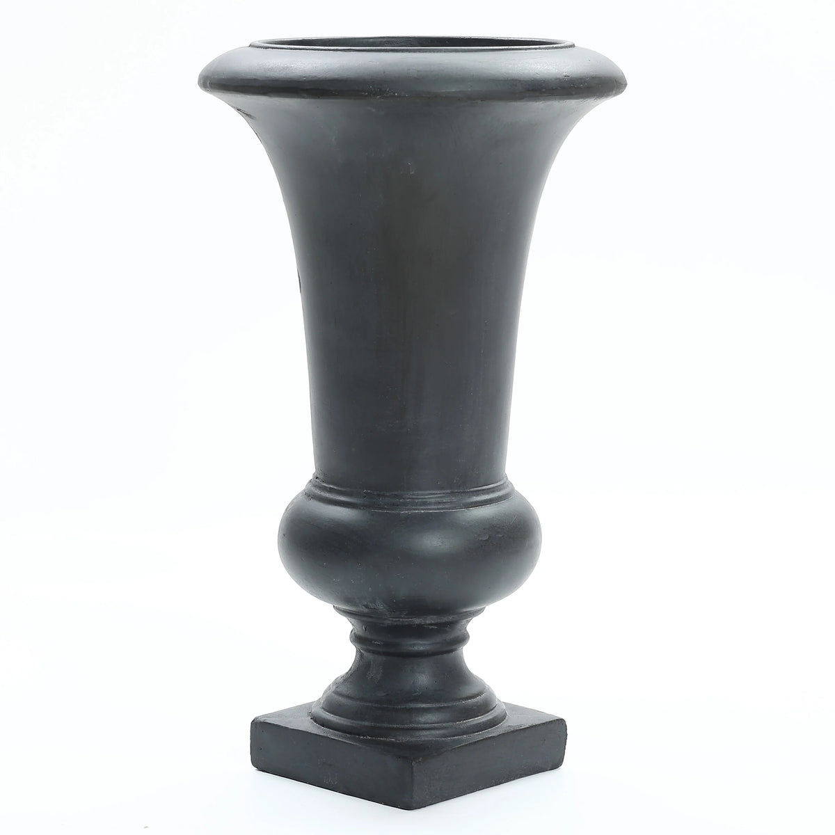 22.75" Tall Handmade Fiber Stone Urn Planter Pot, Decorative Outdoor Garden Flower Container for Patio and Home