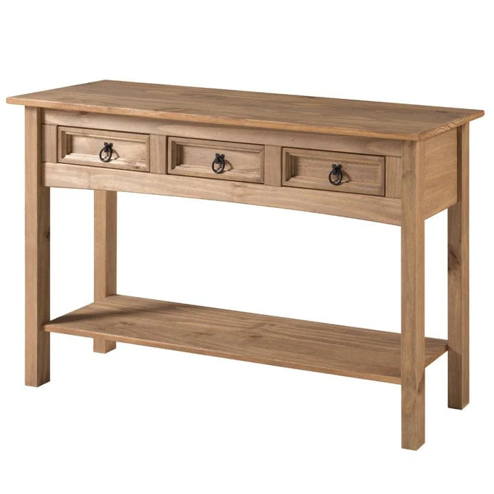 Wood Console Table with 3 Drawers, Entryway Hallway Storage and Display Table for Home