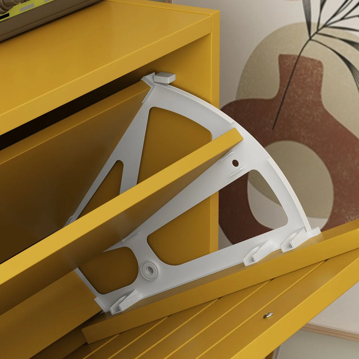 Modern Shoe Storage Cabinet for Entryway and Hallway, Space-Saving Shoe Organizer