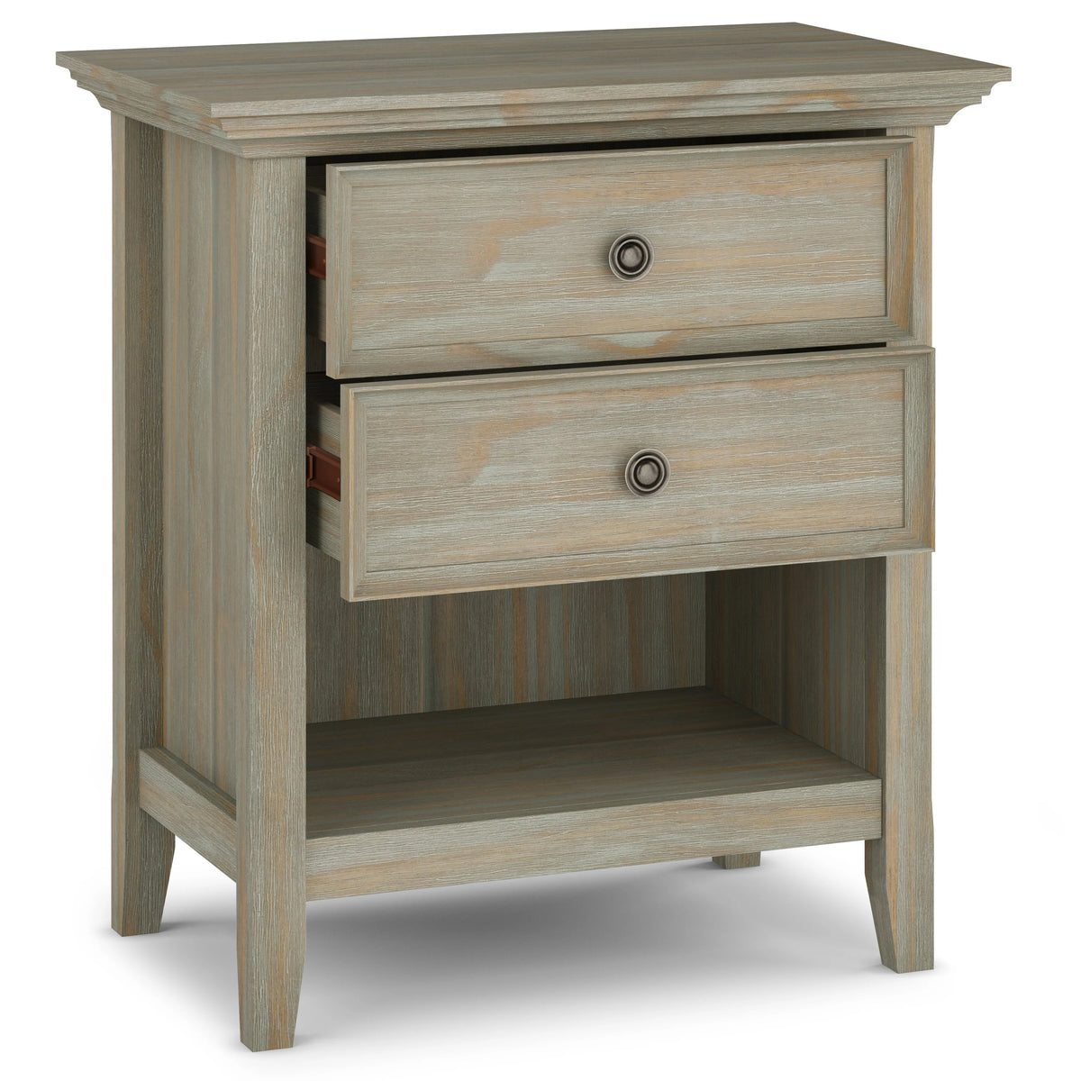 24 Inch Wide Solid Wood Nightstand, Bedside Table and Bedroom End Table