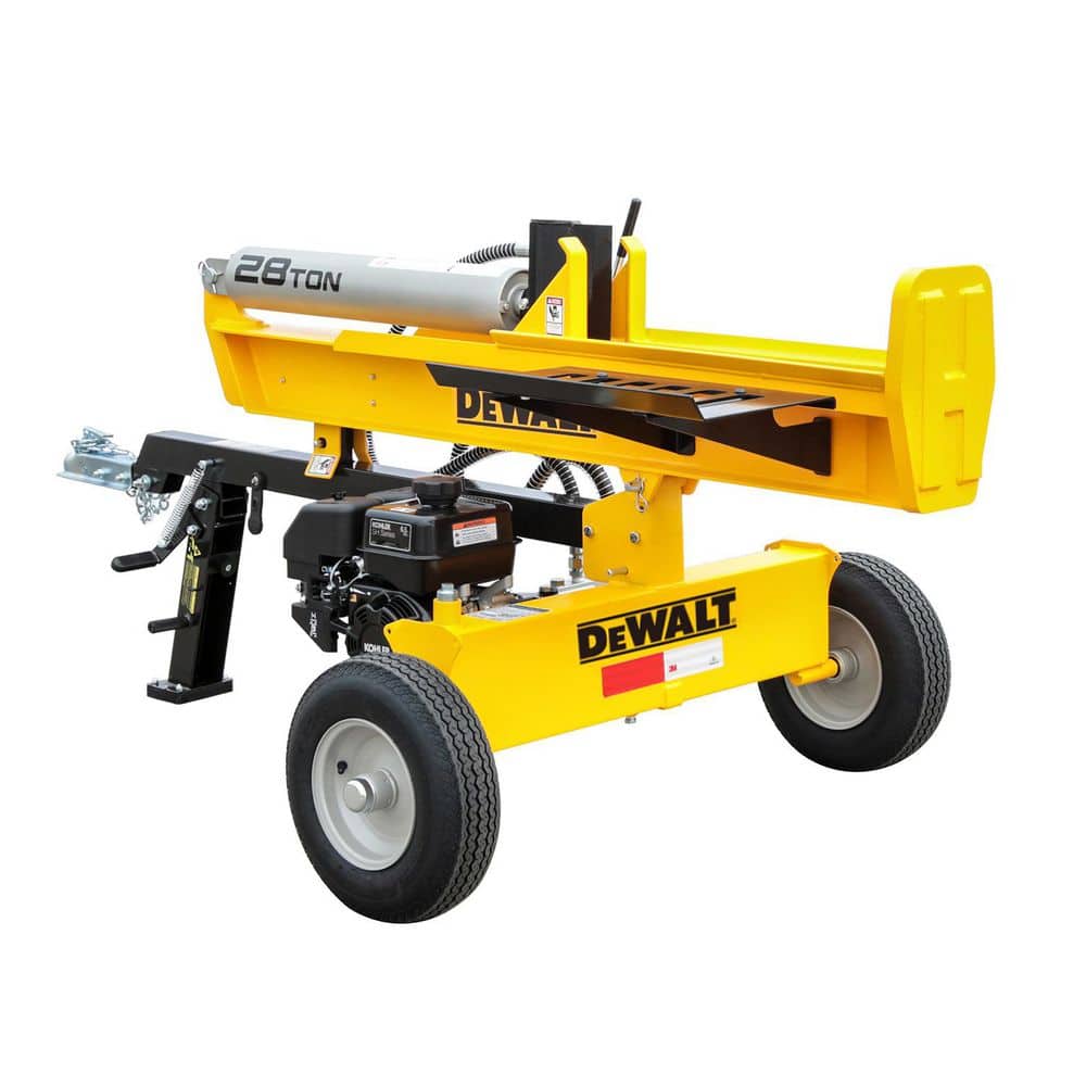DEWALT DXGLXT2801 - 28 Ton 196cc 6.5HP Kohler Engine Horizontal/Vertical Full Beam Hydraulic Log Splitter, Auto Retur...