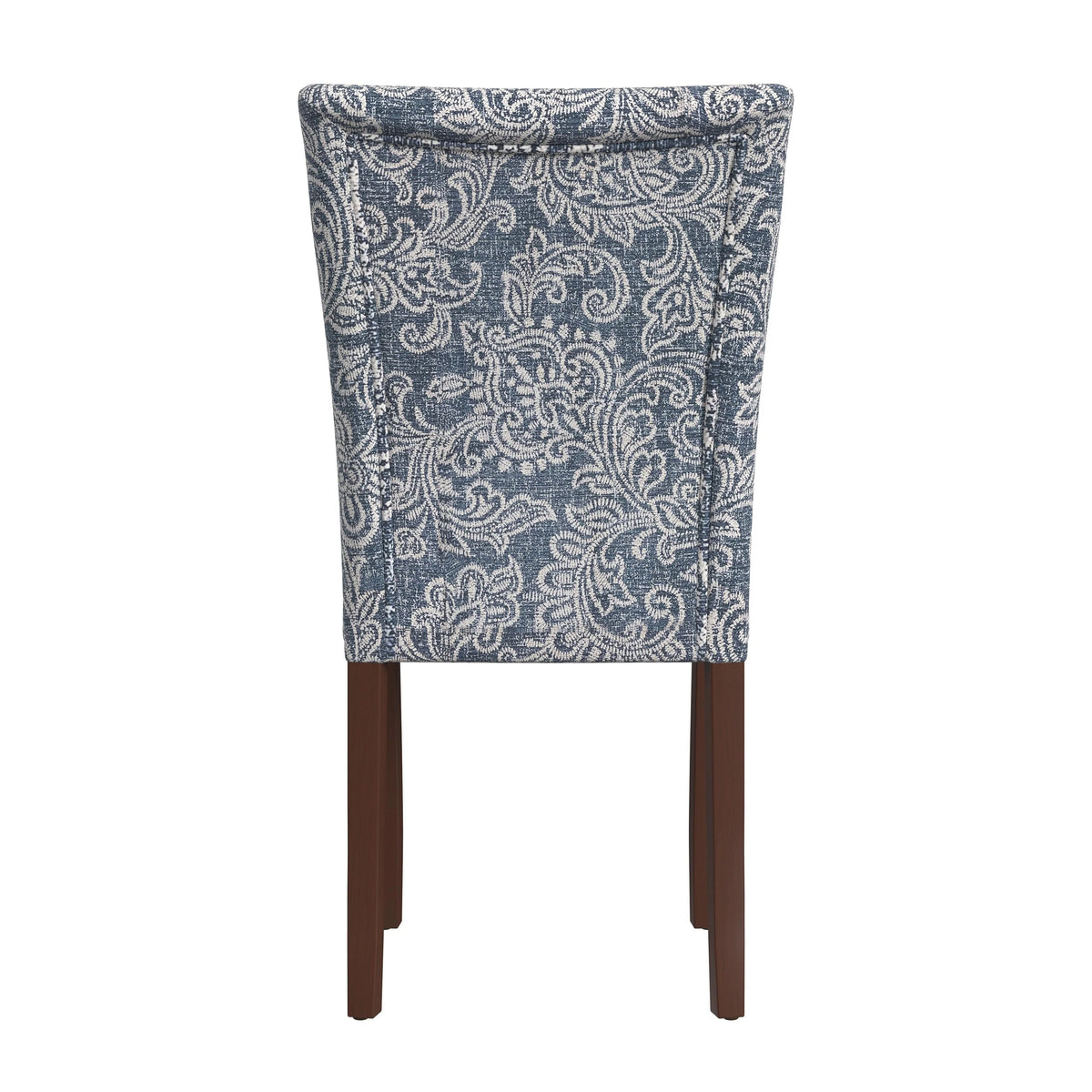 Set of 2 Upholstered Medallion Dining Chairs, Comfortable Parsons Style Chairs for Kitchen and Dining Room