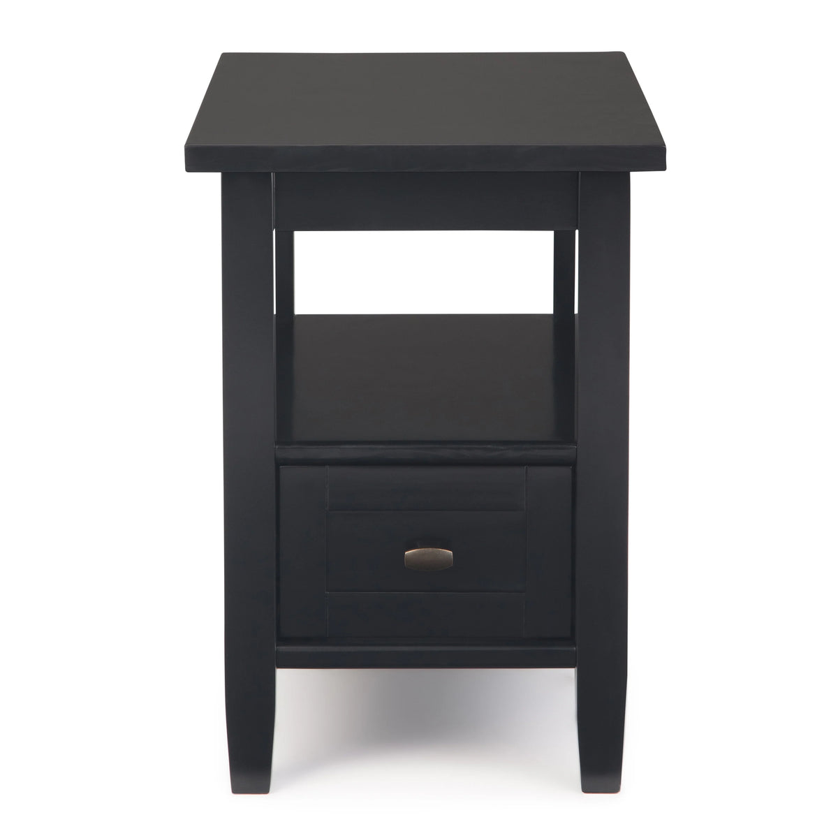 14" Wide Solid Wood Narrow Side Table, Rectangle Transitional Style Accent Table