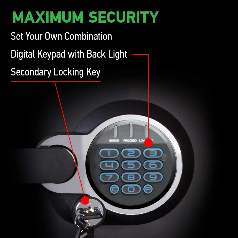Digital Safe Box, Waterproof and Fireproof Alloy Steel Security Safe for Home and Office