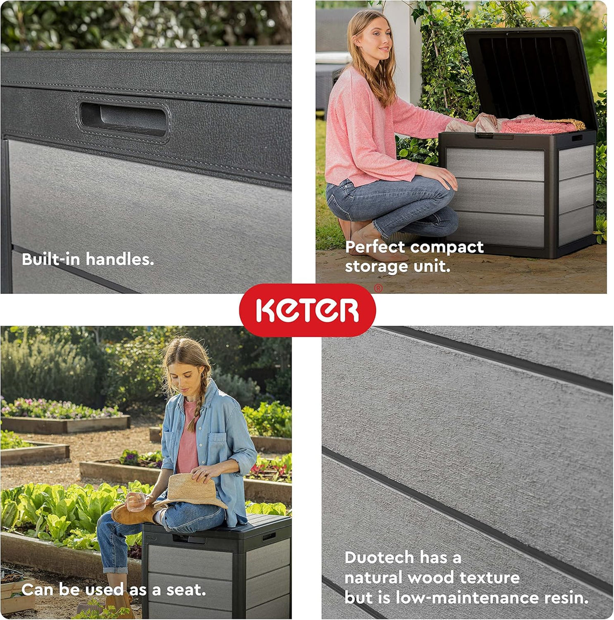 200 Gallon Resin Deck Box, Extra Large Outdoor Storage Container for Patio, Garden, Yard and Pool Area