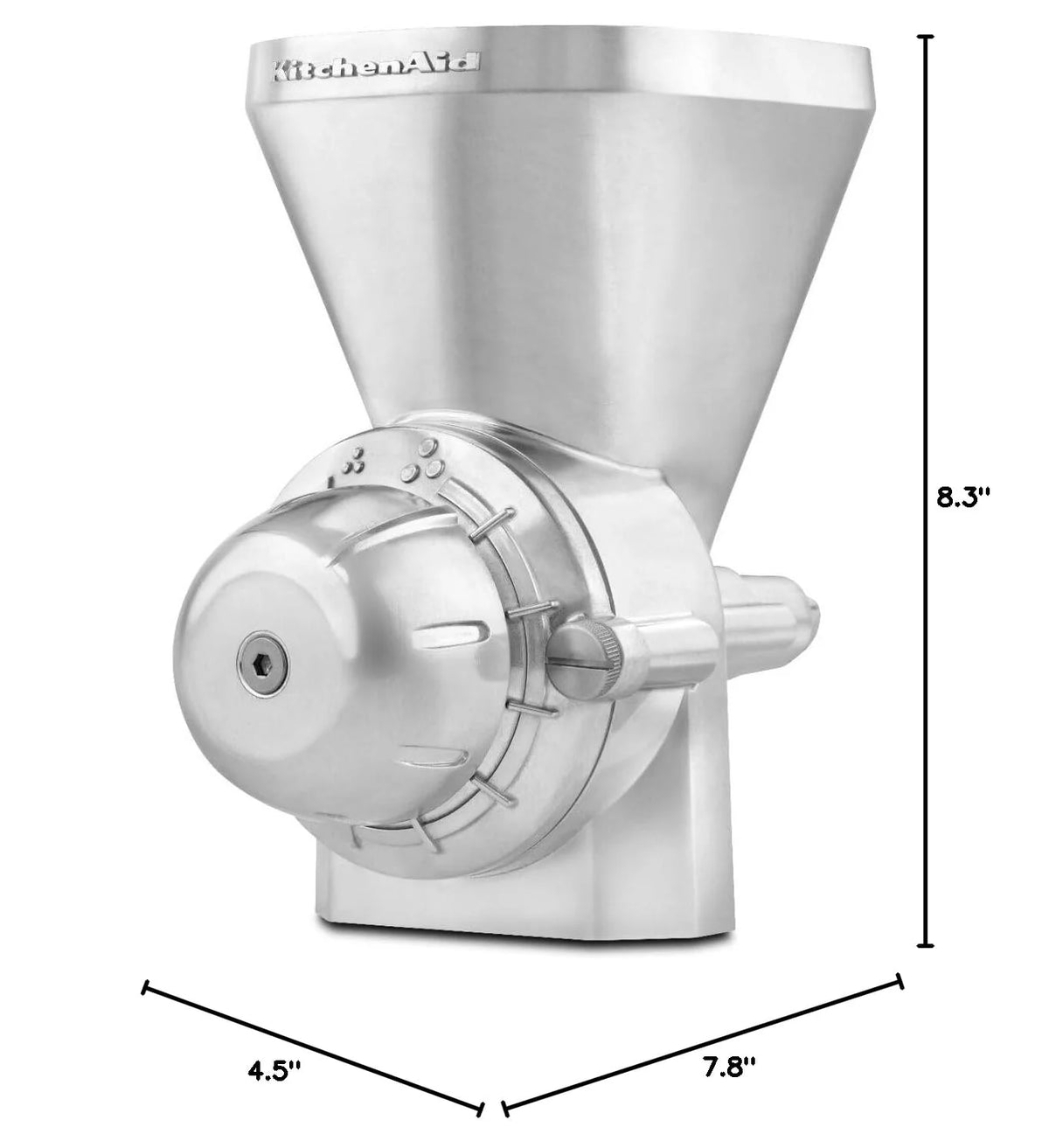 All Metal Grain Mill Attachment, Adjustable Grain Grinder Accessory for Stand Mixers, Wheat, Flour & Cereal Grinding