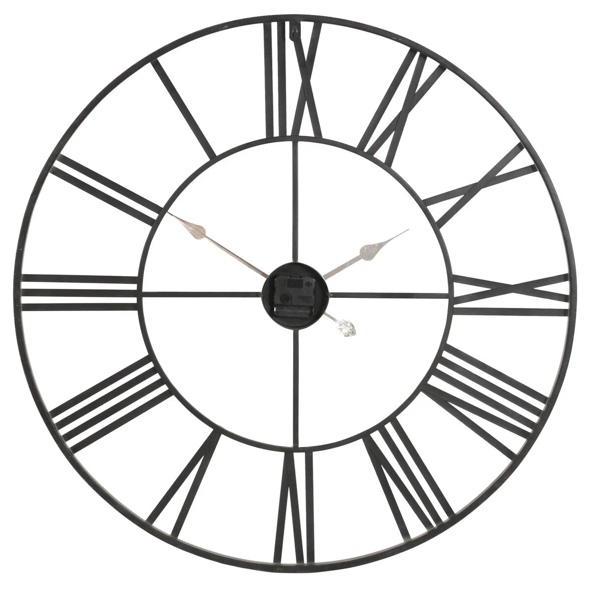 Modern Round Metal Wall Clock, Decorative Circular Hanging Clock for Living Room, Bedroom and Office
