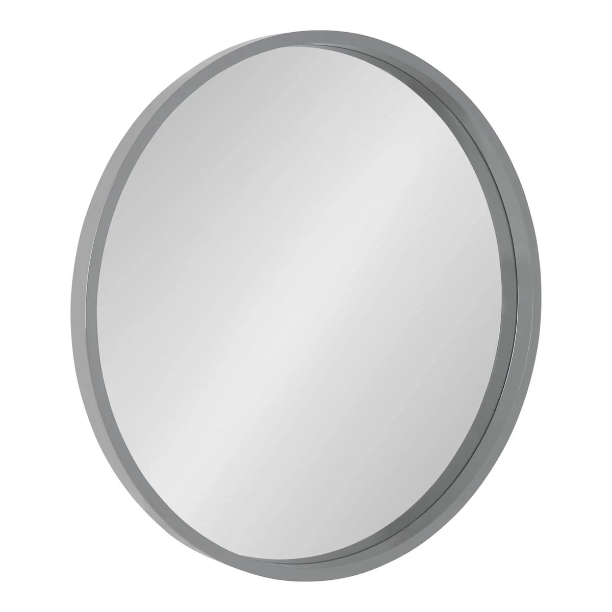 Round Wood Accent Wall Mirror, Modern Decorative Wooden Frame Mirror for Living Room, Bedroom and Entryway