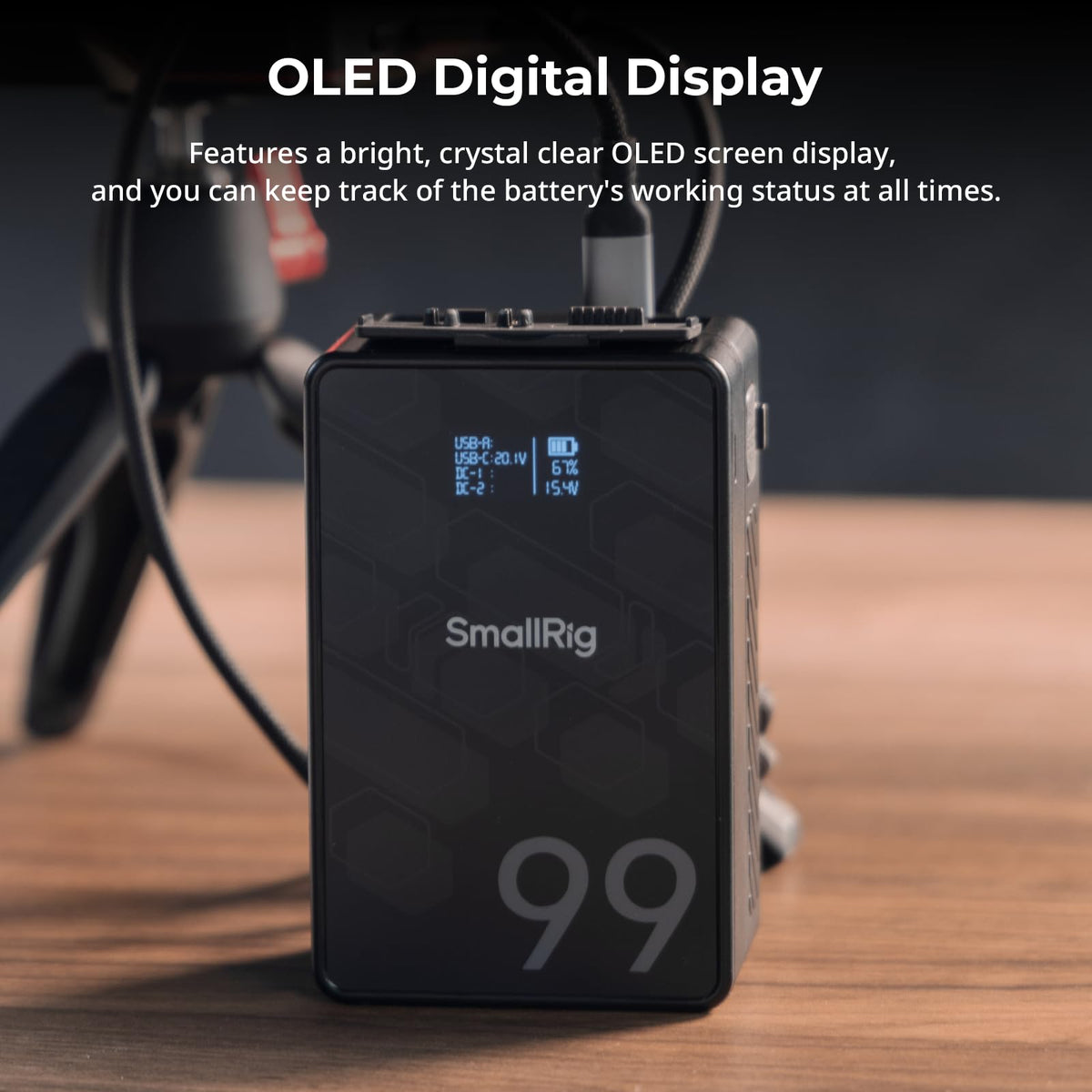 99Wh 6800mAh V Mount Battery, Rechargeable Professional Camera Battery for Video and Photography