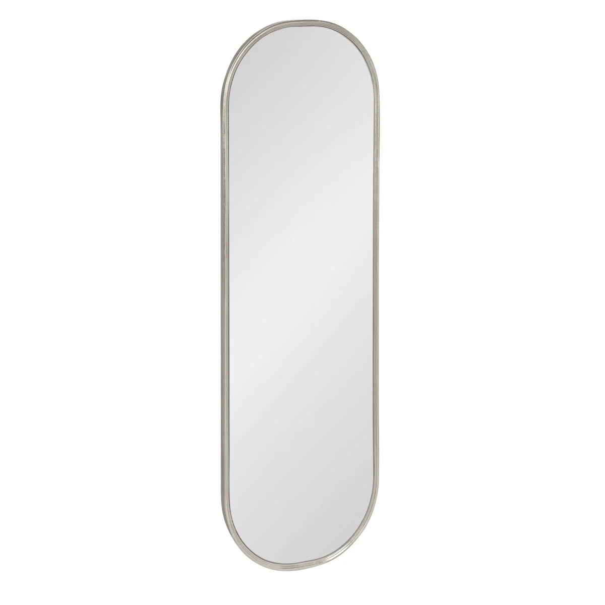 Modern Capsule Framed Wall Mirror, Decorative Oval Accent Mirror for Living Room, Bedroom and Entryway