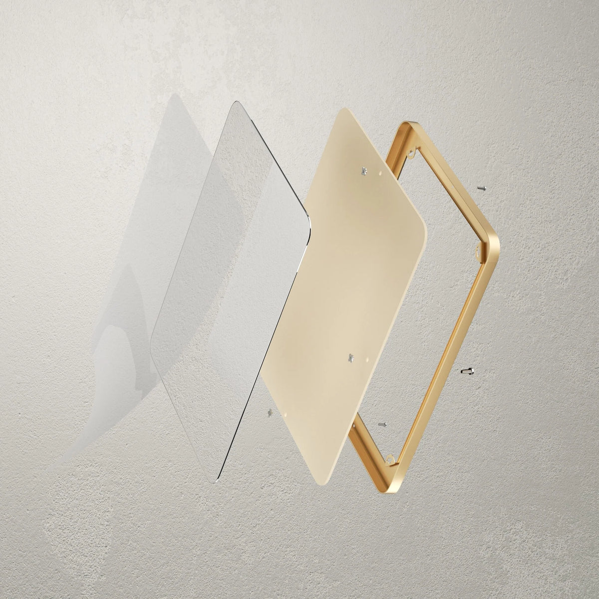 Wall Mirror Vanity Mirror, Bathroom Mirror with Rounded Corners, 1 Piece