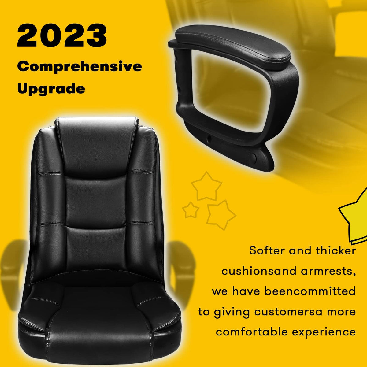 400 LBS Big and Tall Office Chair, Heavy Duty Ergonomic Computer Desk Chair for Home Office and Workspace