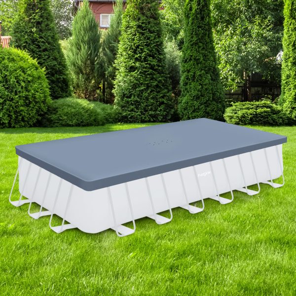 24" Durable Rectangular Pool Cover �� Gray, for Oasis & Activity Pools