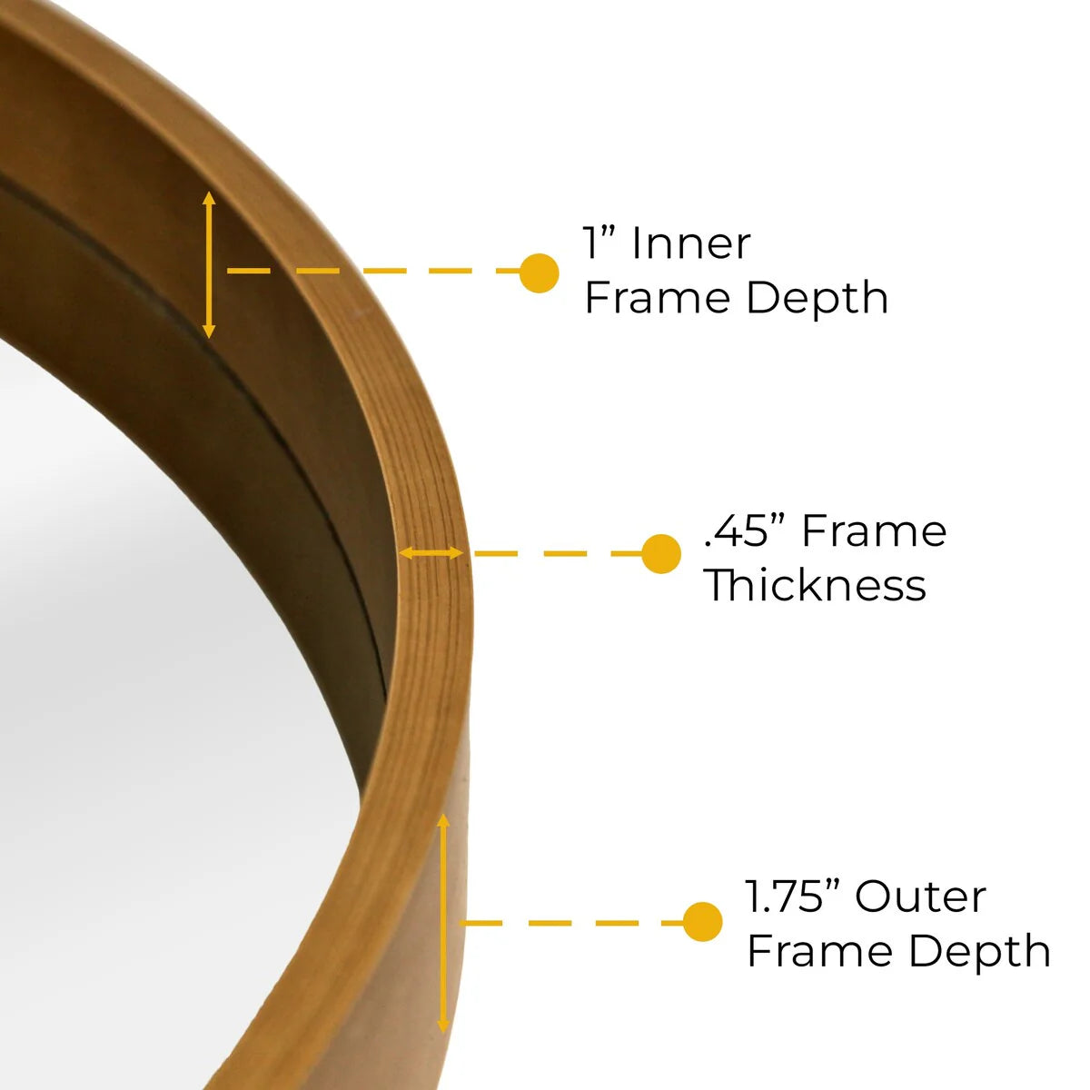 Classic Farmhouse Round Wall Mirror, Wooden Frame Decorative Accent Mirror for Living Room, Bedroom and Entryway