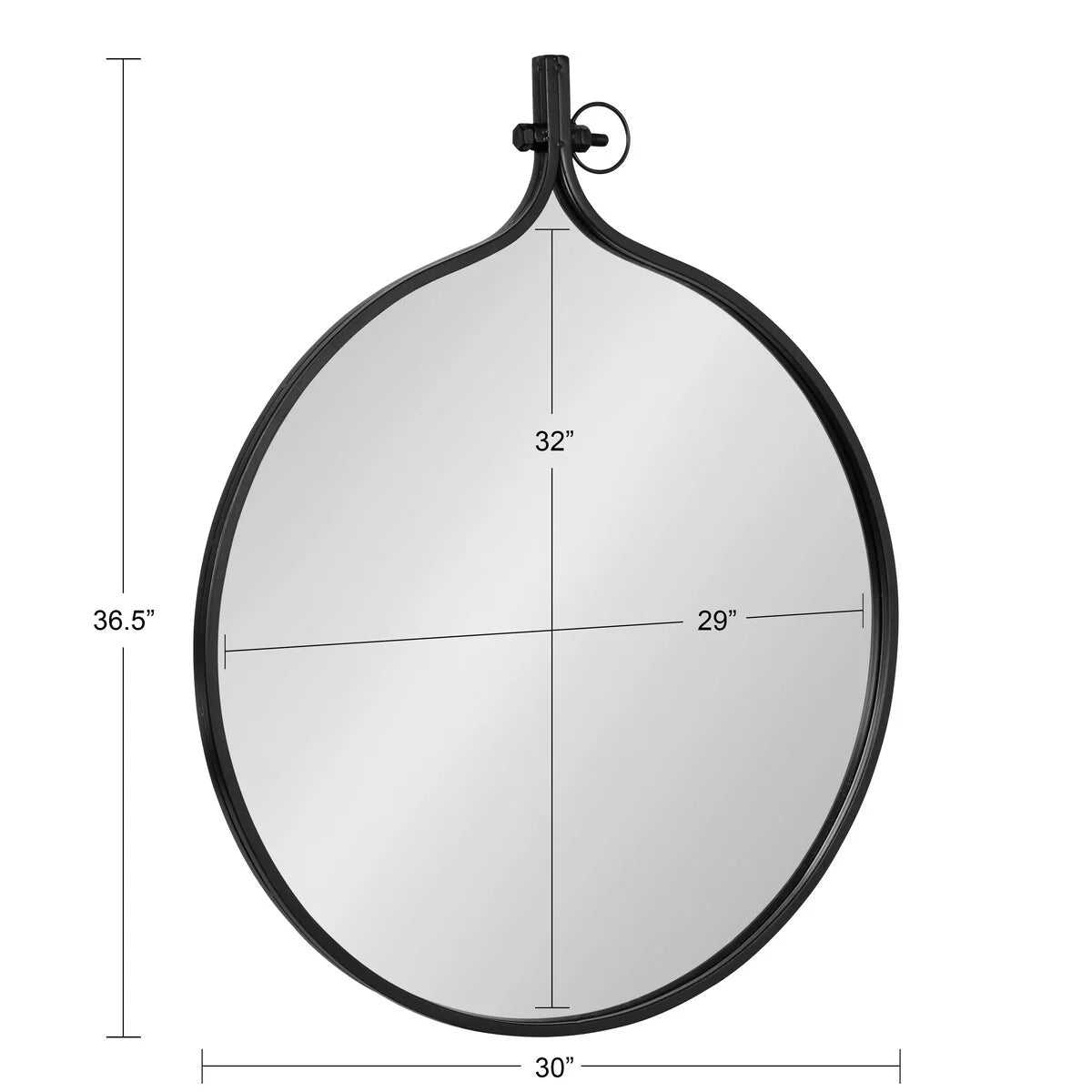 Modern Round Wall Mirror, Decorative Circular Accent Mirror for Living Room, Bedroom and Entryway