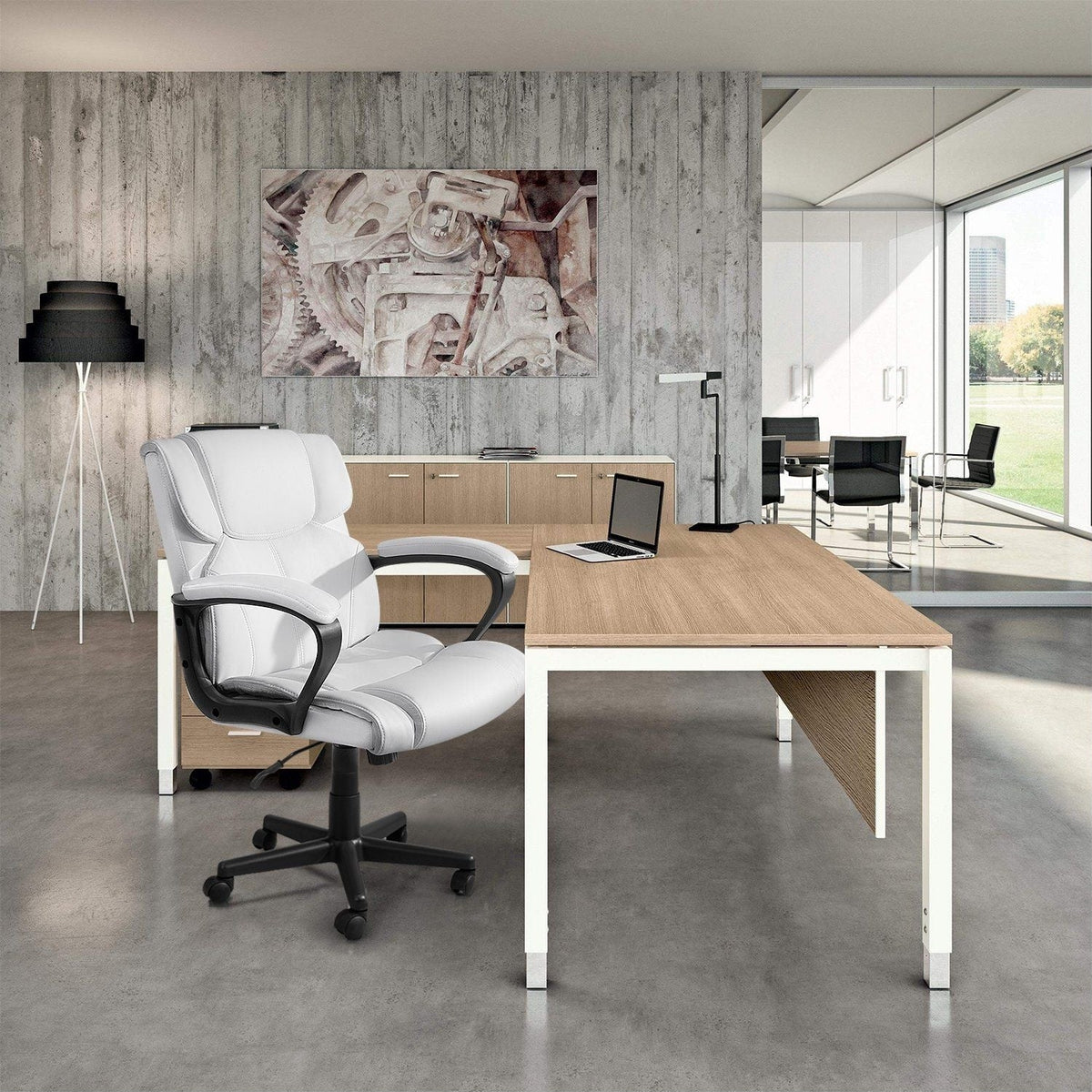 Mid Back Office Chair, Ergonomic Swivel Computer Task Chair for Home Office, Work and Study