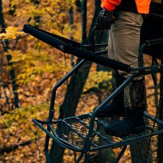 Jumbo Jack Ladder Stand �� Adjustable Shooting Rail, Large Platform, Mesh Seat