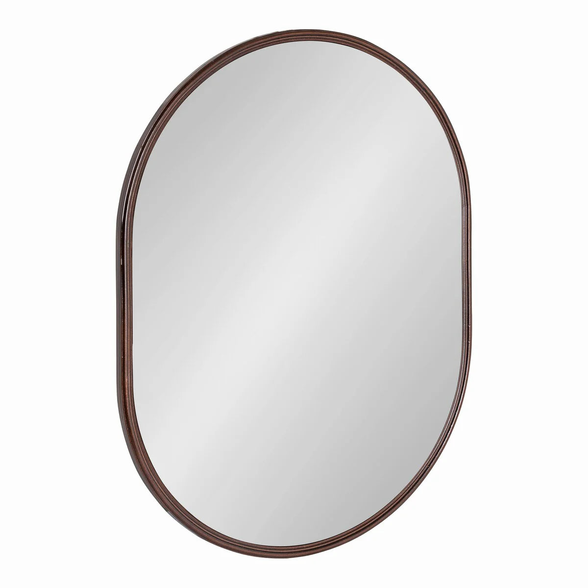 Modern Capsule Framed Wall Mirror, Decorative Oval Accent Mirror for Living Room, Bedroom and Entryway
