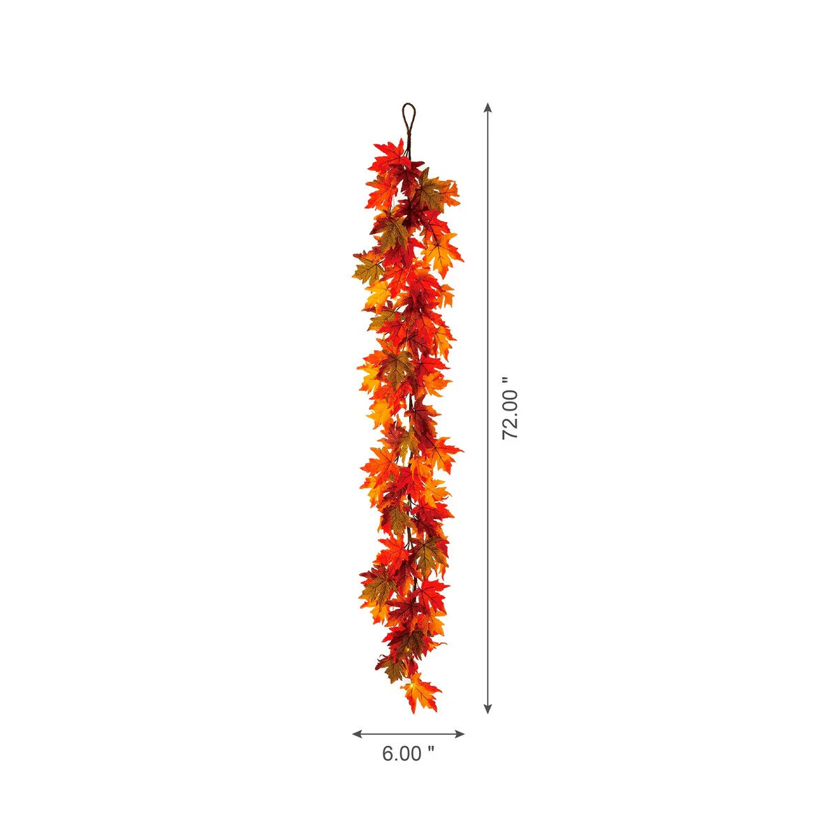 Thanksgiving LED Lighted Fall Maple Leaf Wreath and Garland - Autumn Home Decor