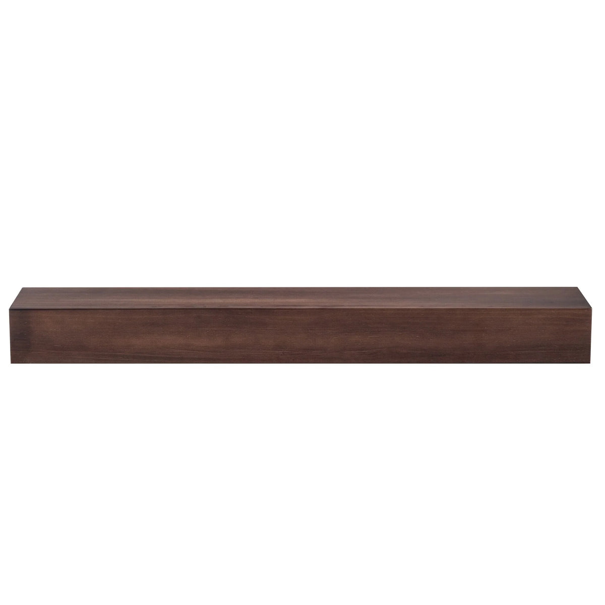 72 Inch Solid Pine Fireplace Mantel, Wall Mounted Floating Shelf in Brown