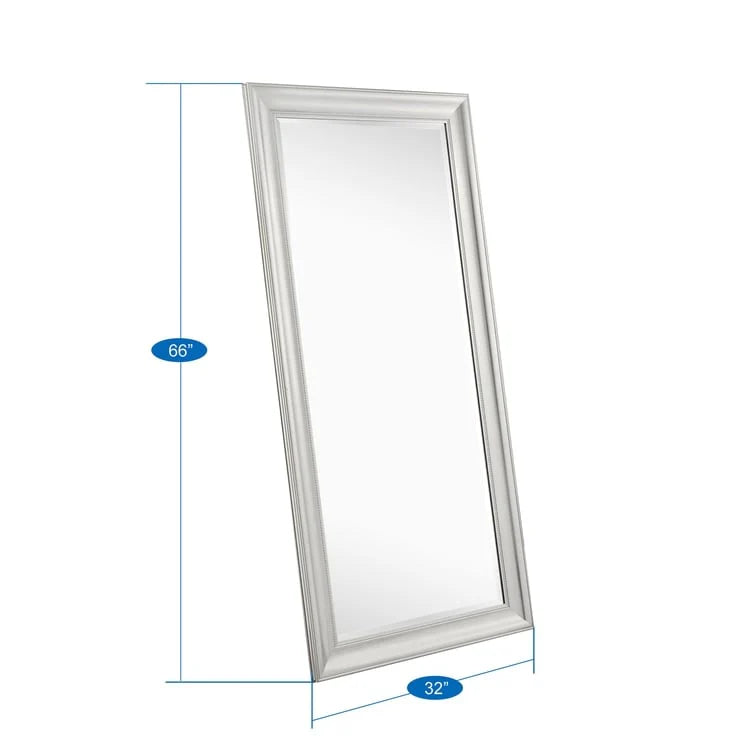 Tall Beaded Full Length Mirror, Oversized Full Body Standing Mirror with Decorative Frame for Bedroom, Dressing Room and Home Decor
