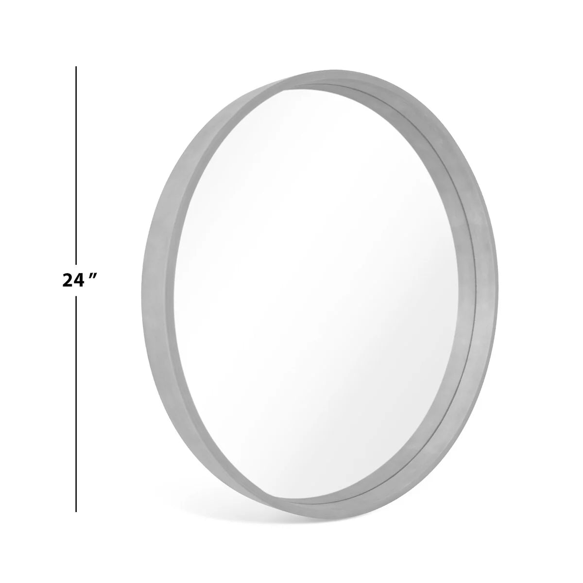 Classic Farmhouse Round Wall Mirror, Wooden Frame Decorative Accent Mirror for Living Room, Bedroom and Entryway