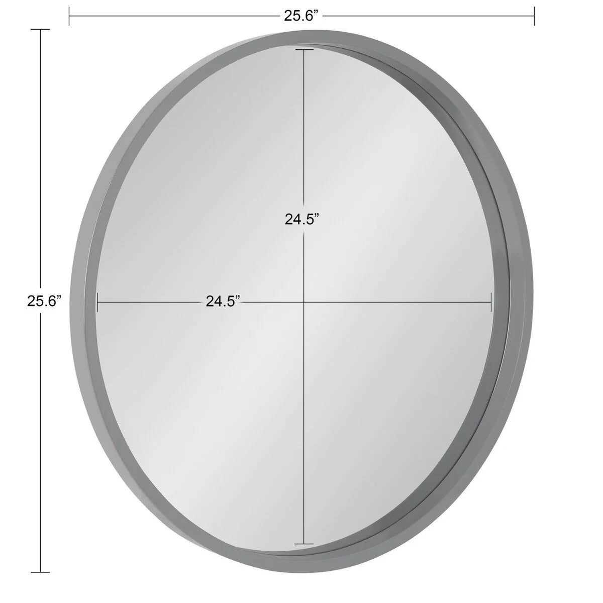 Round Wood Accent Wall Mirror, Modern Decorative Wooden Frame Mirror for Living Room, Bedroom and Entryway