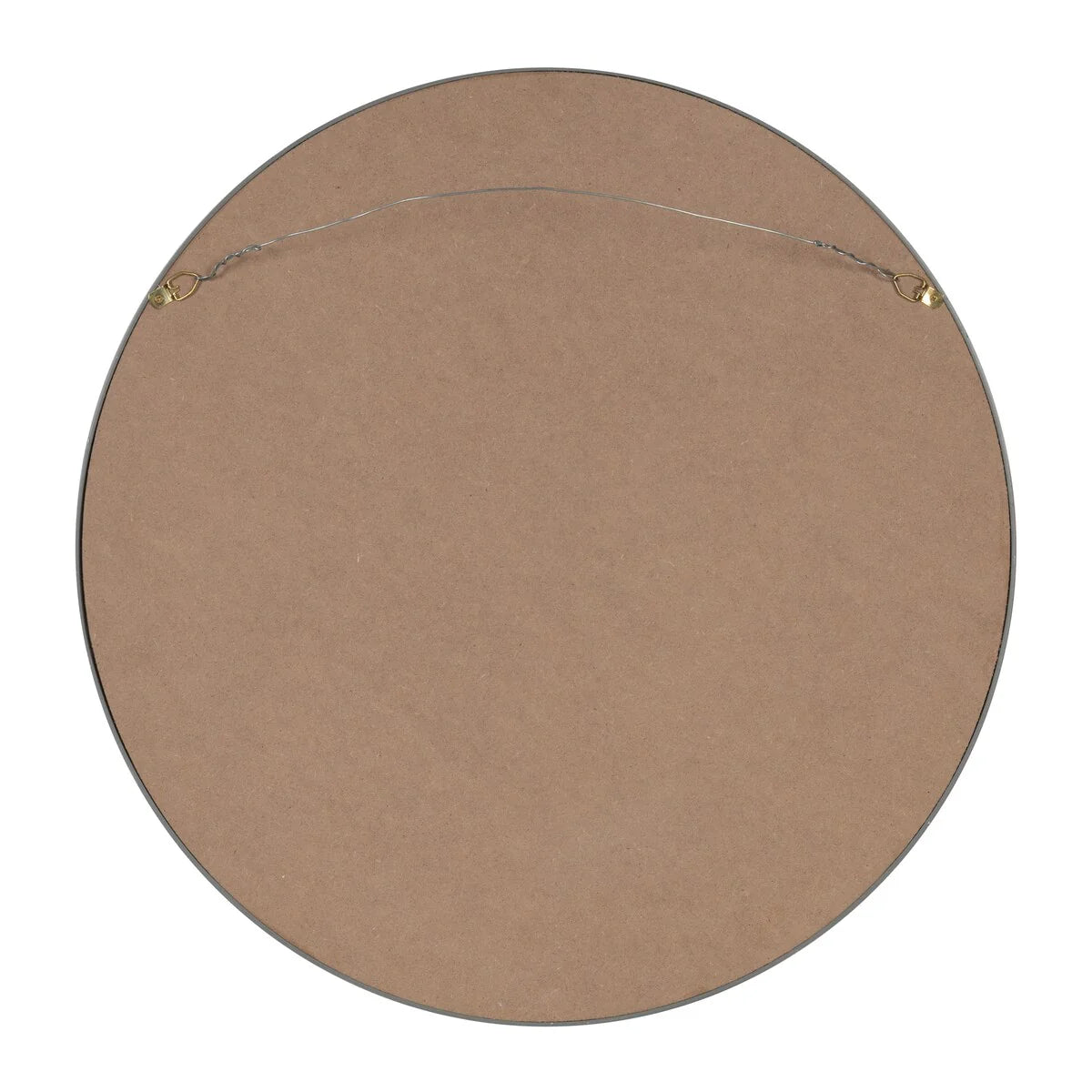 Round Wood Accent Wall Mirror, Modern Decorative Wooden Frame Mirror for Living Room, Bedroom and Entryway