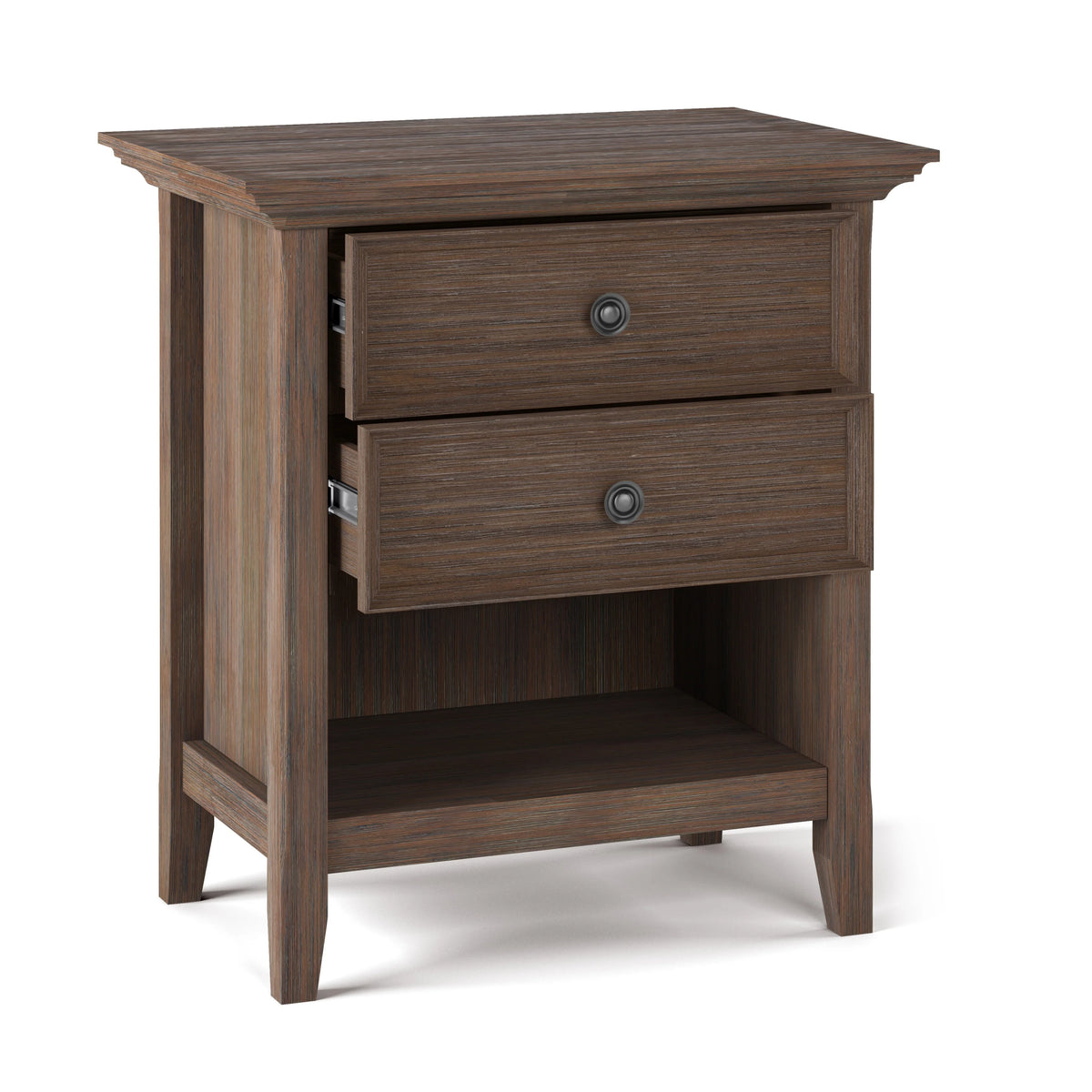 24 Inch Wide Solid Wood Nightstand, Bedside Table and Bedroom End Table