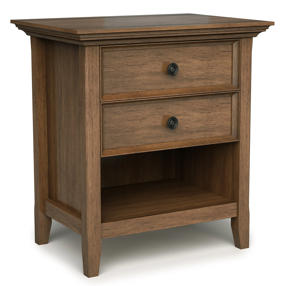 24 Inch Wide Solid Wood Nightstand, Bedside Table and Bedroom End Table