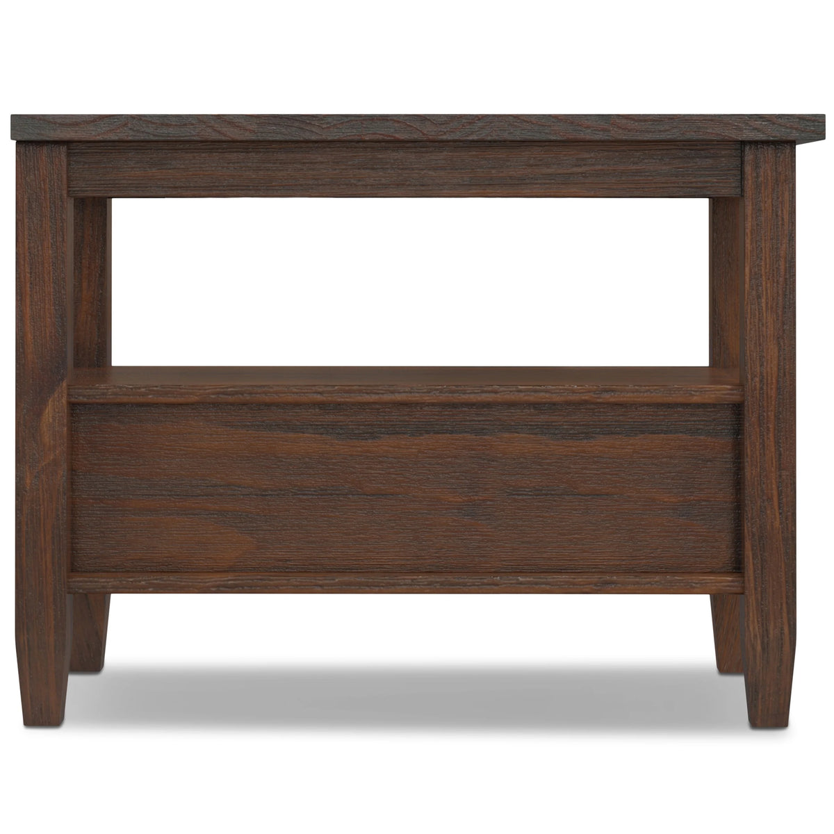 14" Wide Solid Wood Narrow Side Table, Rectangle Transitional Style Accent Table