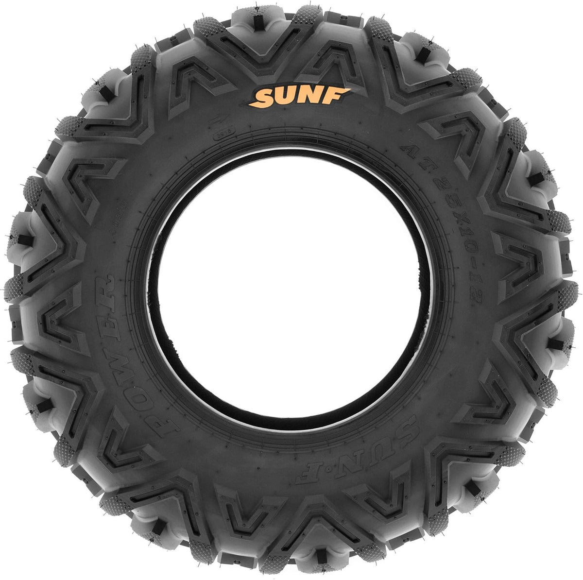 ATV UTV All-Terrain Tires Set of 4, 25X8-12 Front & 25X10-12 Rear Off-Road Replacement Tires