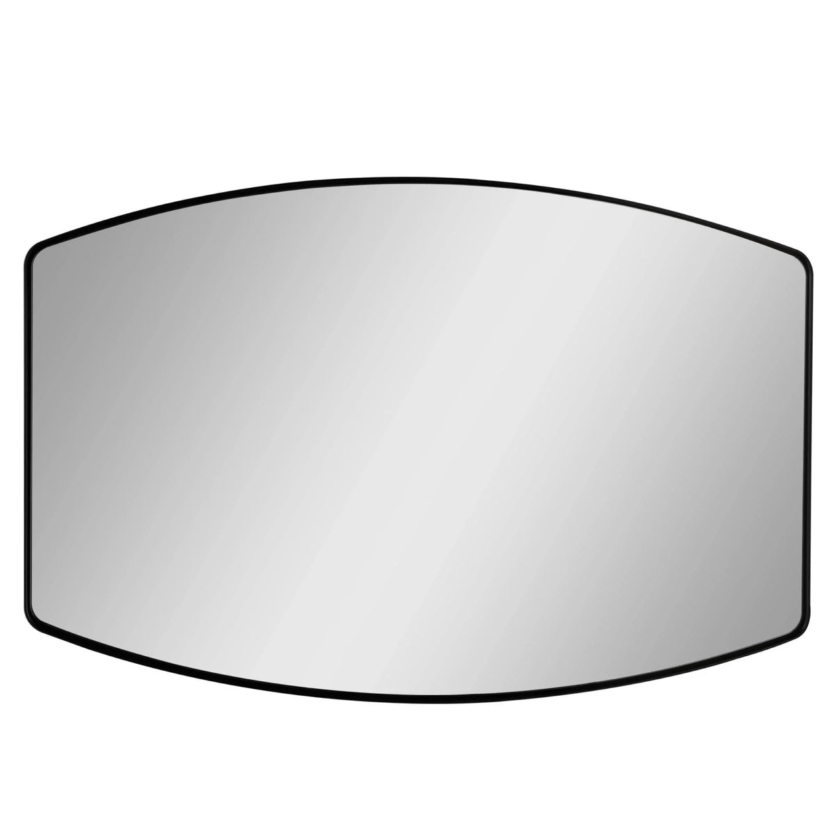 Modern Oblong Metal Wall Mirror, Decorative Elongated Hanging Mirror for Living Room, Bedroom and Entryway
