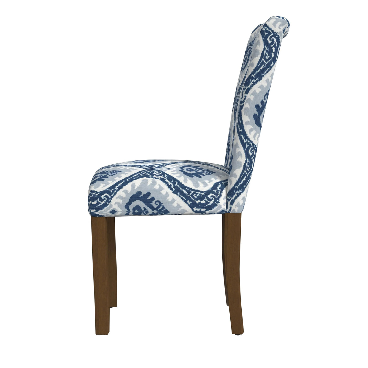 Set of 2 Upholstered Medallion Dining Chairs, Comfortable Parsons Style Chairs for Kitchen and Dining Room