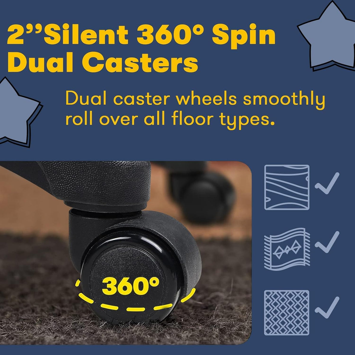 400 LBS Big and Tall Office Chair, Heavy Duty Ergonomic Computer Desk Chair for Home Office and Workspace