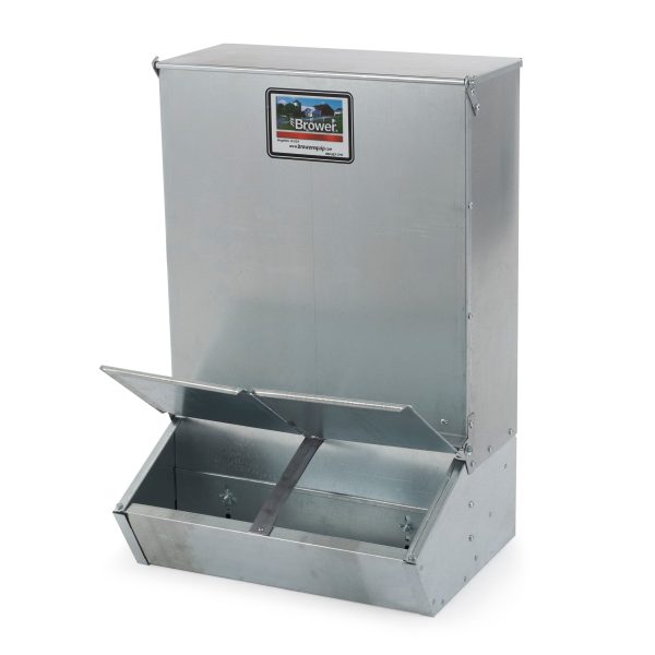 3.7 Bushel 2-Door Hog Feeder �� Galvanized Steel Supplement Feeder for 8 Hogs