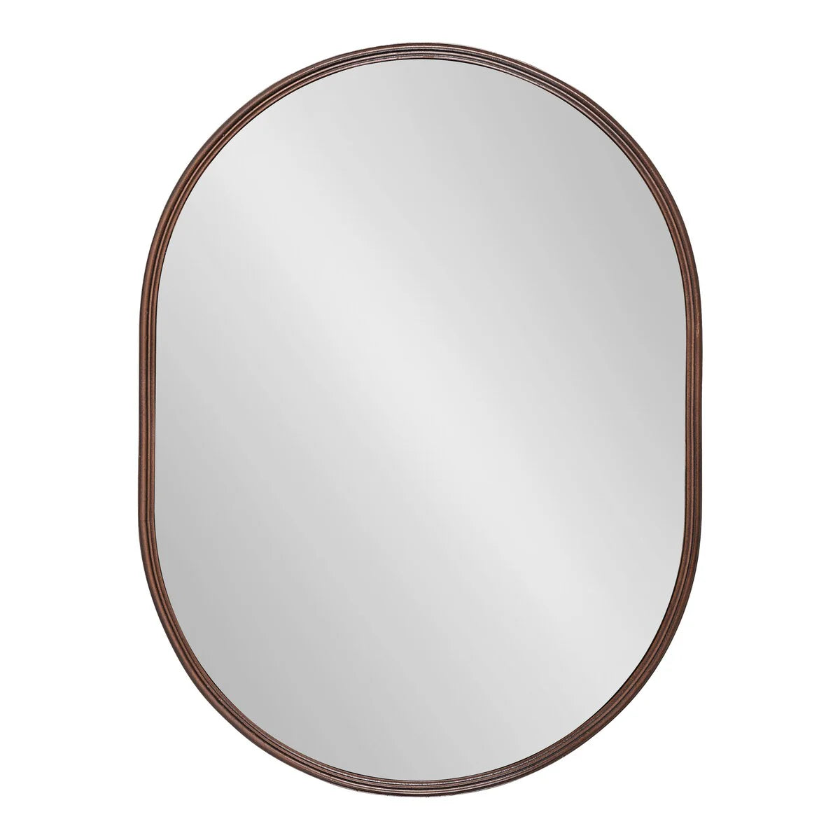 Modern Capsule Framed Wall Mirror, Decorative Oval Accent Mirror for Living Room, Bedroom and Entryway