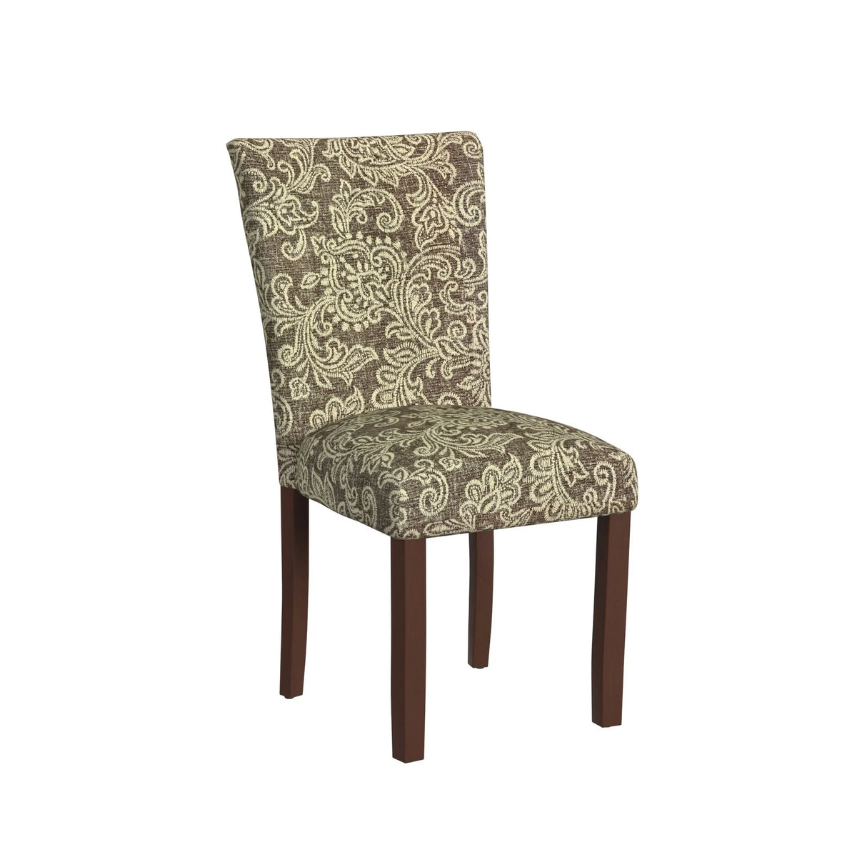 Set of 2 Upholstered Medallion Dining Chairs, Comfortable Parsons Style Chairs for Kitchen and Dining Room