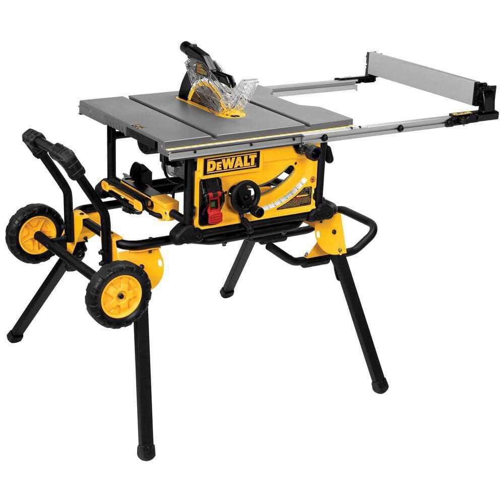 DEWALT DWE7491RS - 15 Amp Corded 10 in. Job Site Table Saw with Rolling Stand