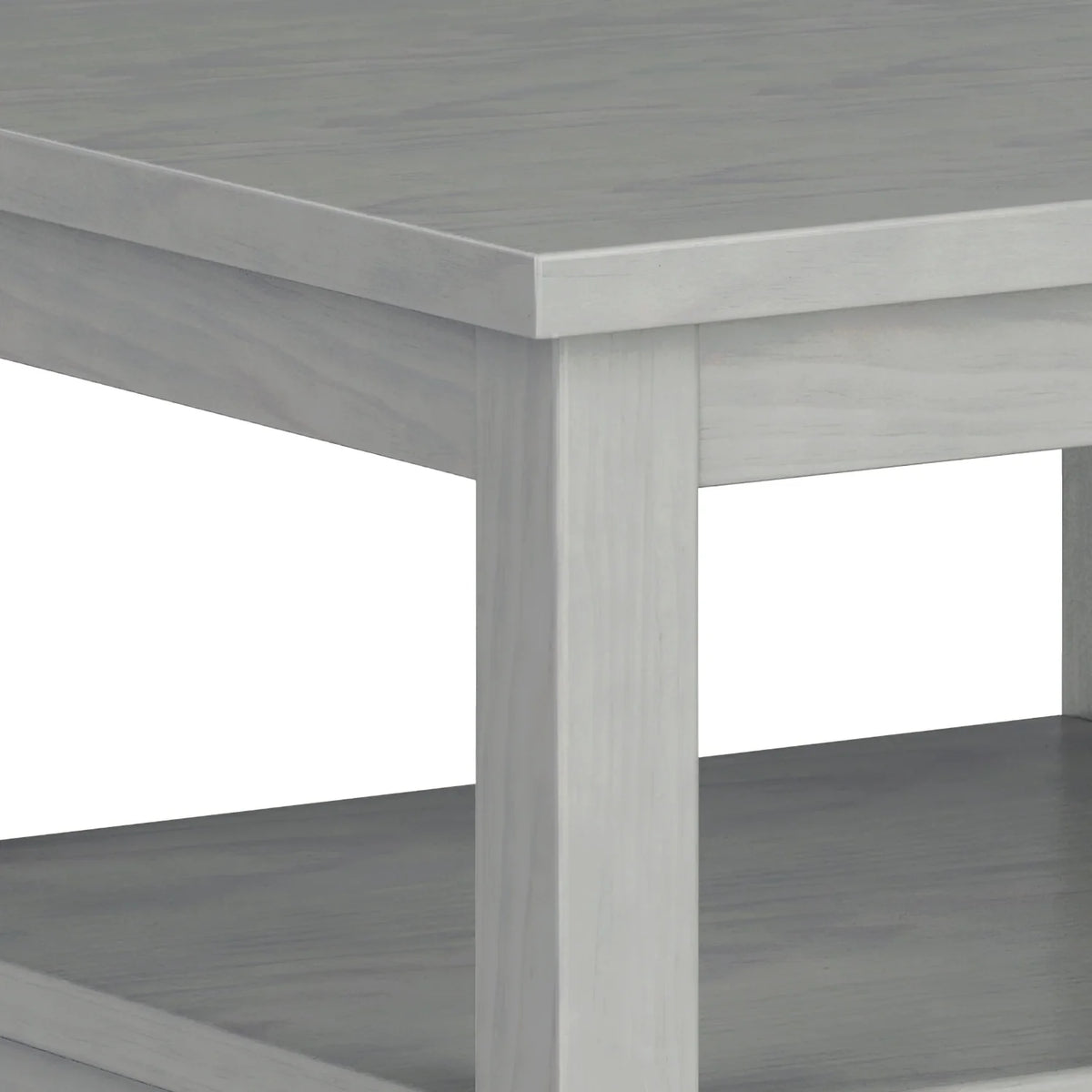20 Inch Wide Solid Wood Rectangle End Table, Transitional Side Table