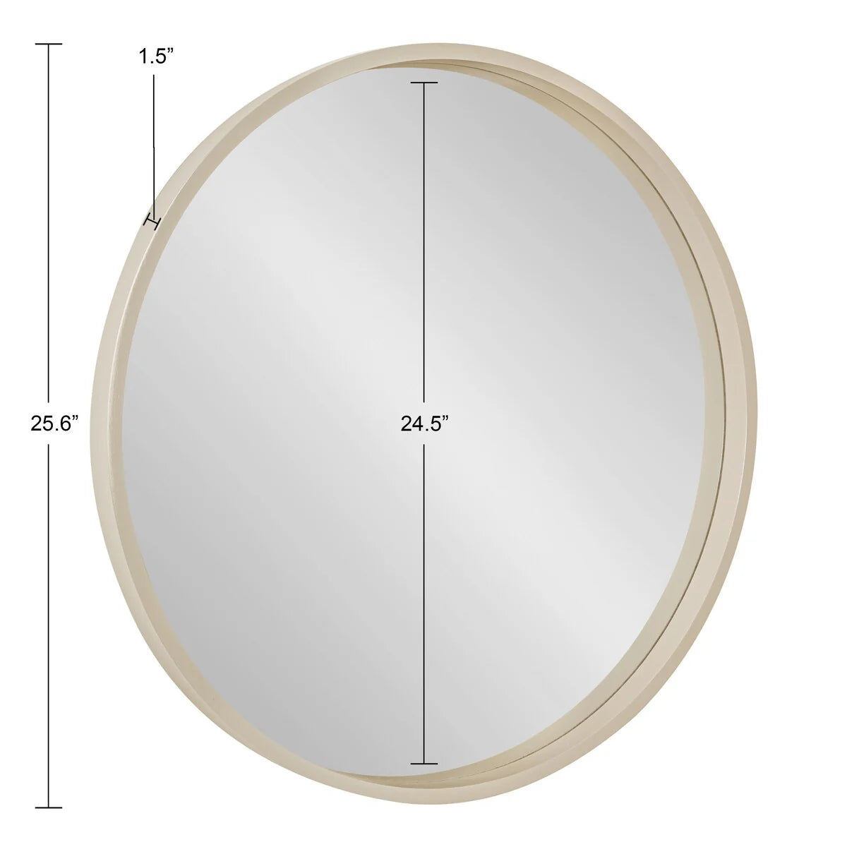 Round Wood Accent Wall Mirror, Modern Decorative Wooden Frame Mirror for Living Room, Bedroom and Entryway