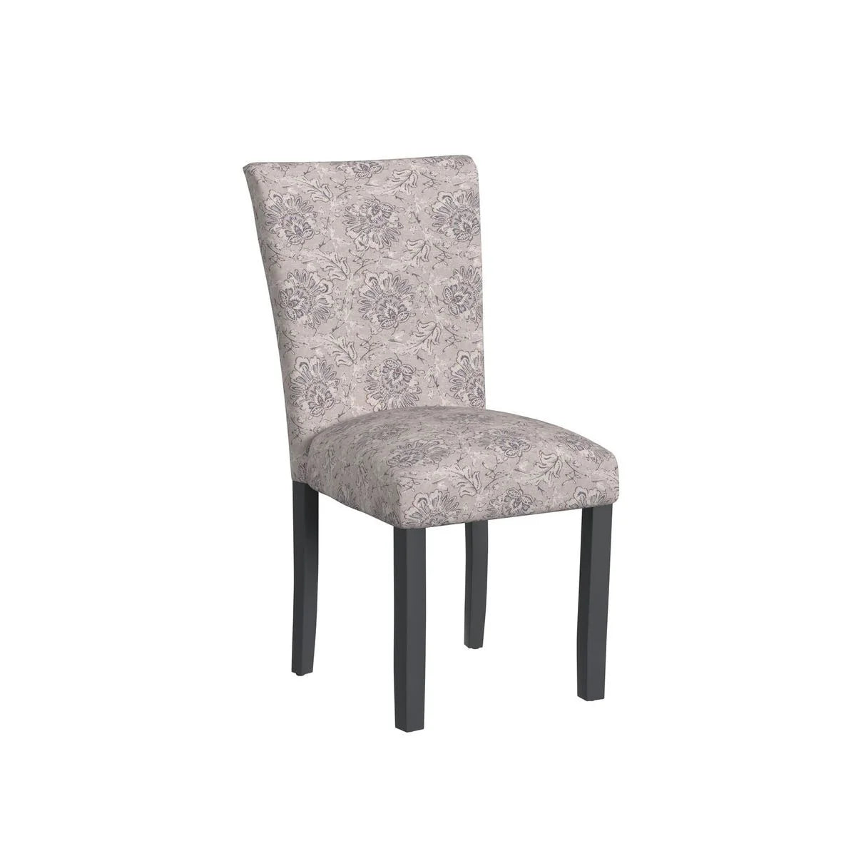 Set of 2 Upholstered Medallion Dining Chairs, Comfortable Parsons Style Chairs for Kitchen and Dining Room