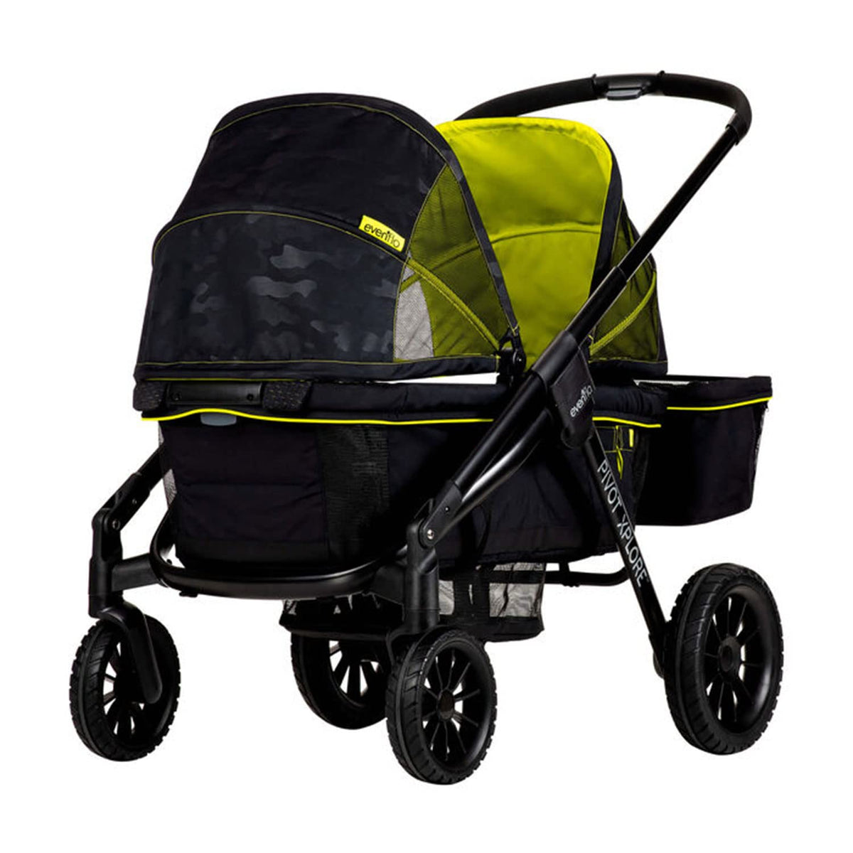 2-in-1 All-Terrain Baby Stroller Wagon with Canopy and Storage - Gray
