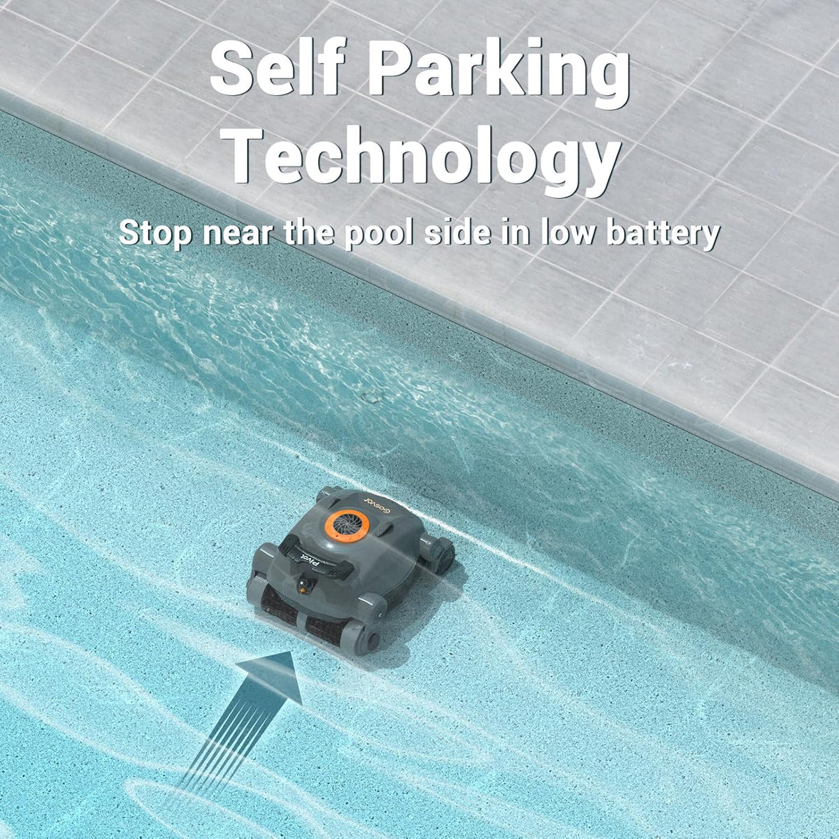 Cordless Robotic Pool Cleaner, Automatic Wall Climbing Pool Vacuum for Swimming Pool Cleaning