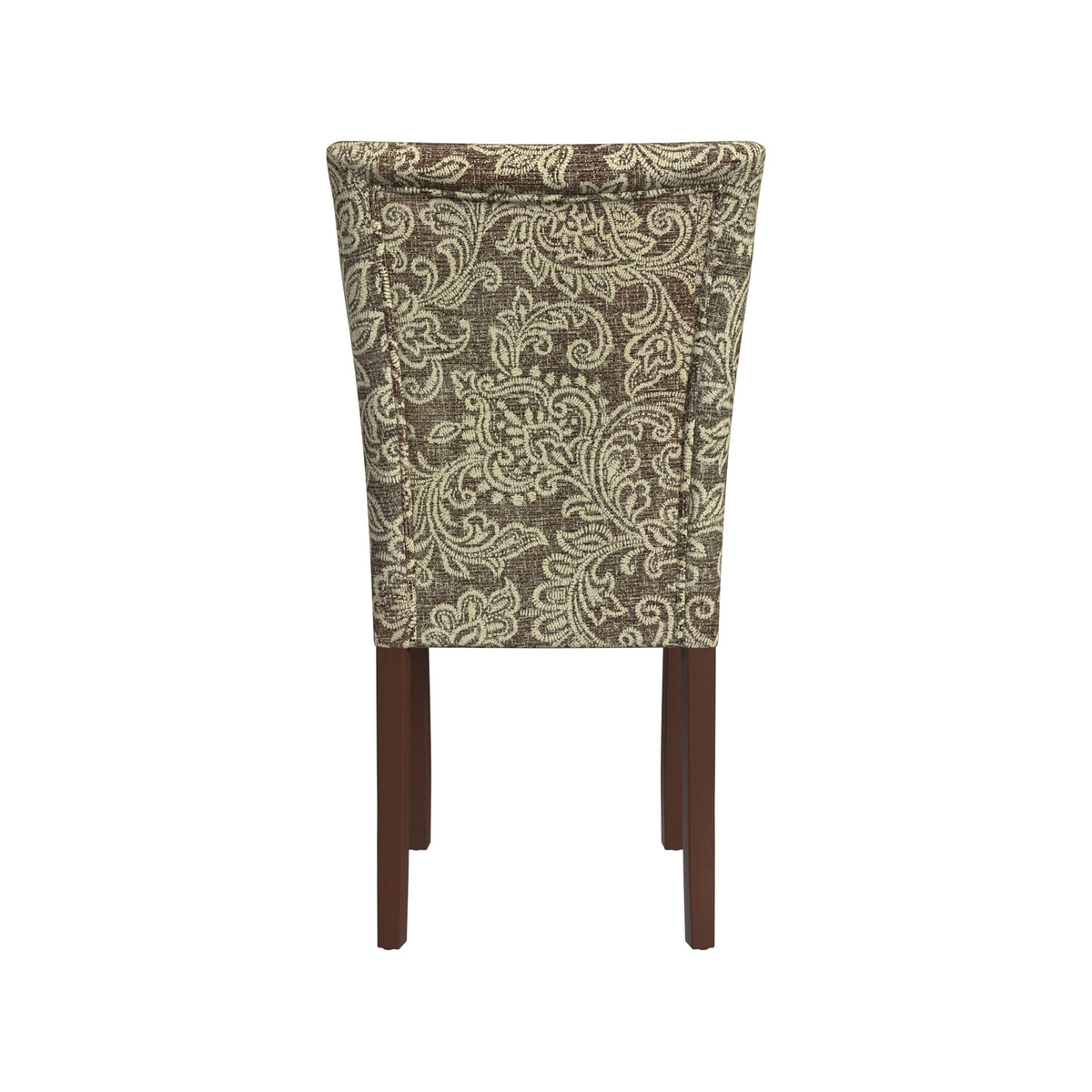 Set of 2 Upholstered Medallion Dining Chairs, Comfortable Parsons Style Chairs for Kitchen and Dining Room