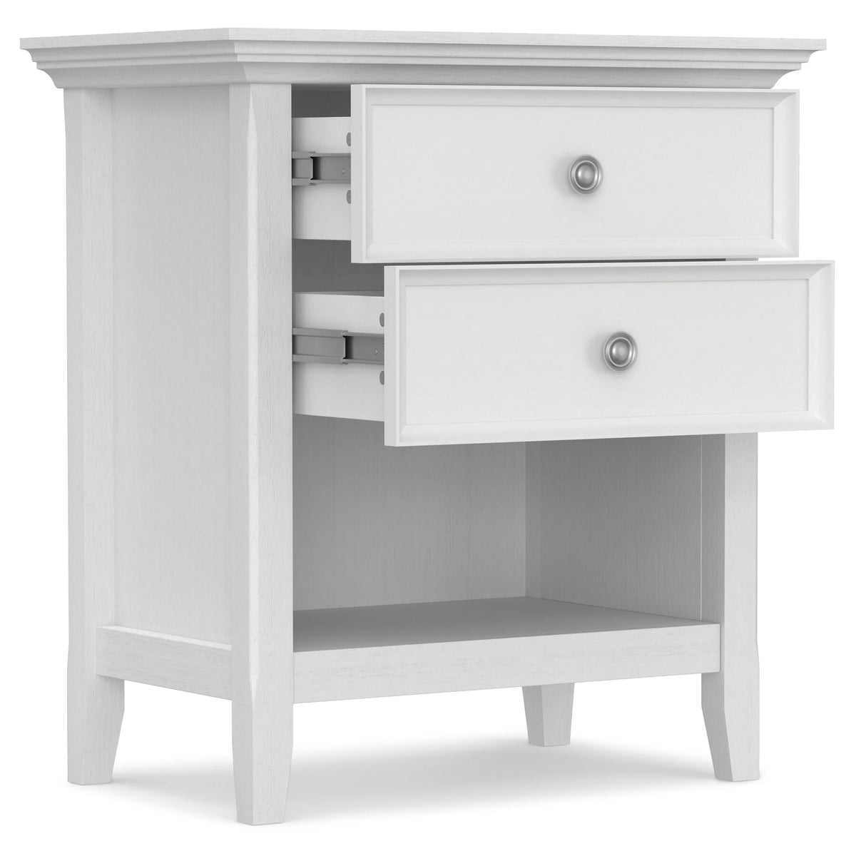 24 Inch Wide Solid Wood Nightstand, Bedside Table and Bedroom End Table